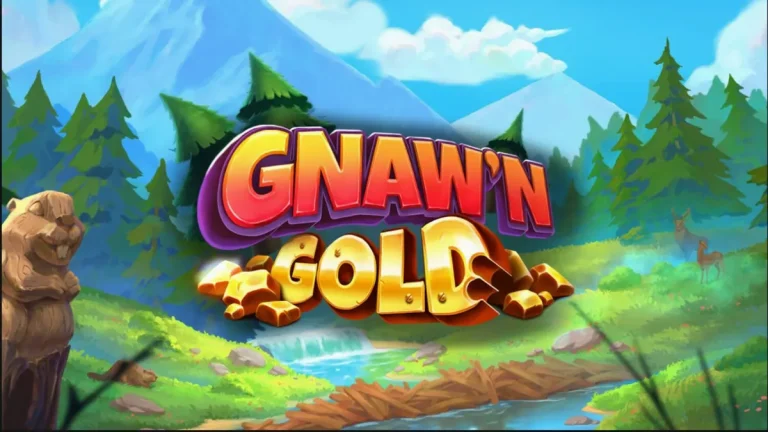 Pemandangan hutan dan karakter berang-berang di slot Gnaw’n Gold