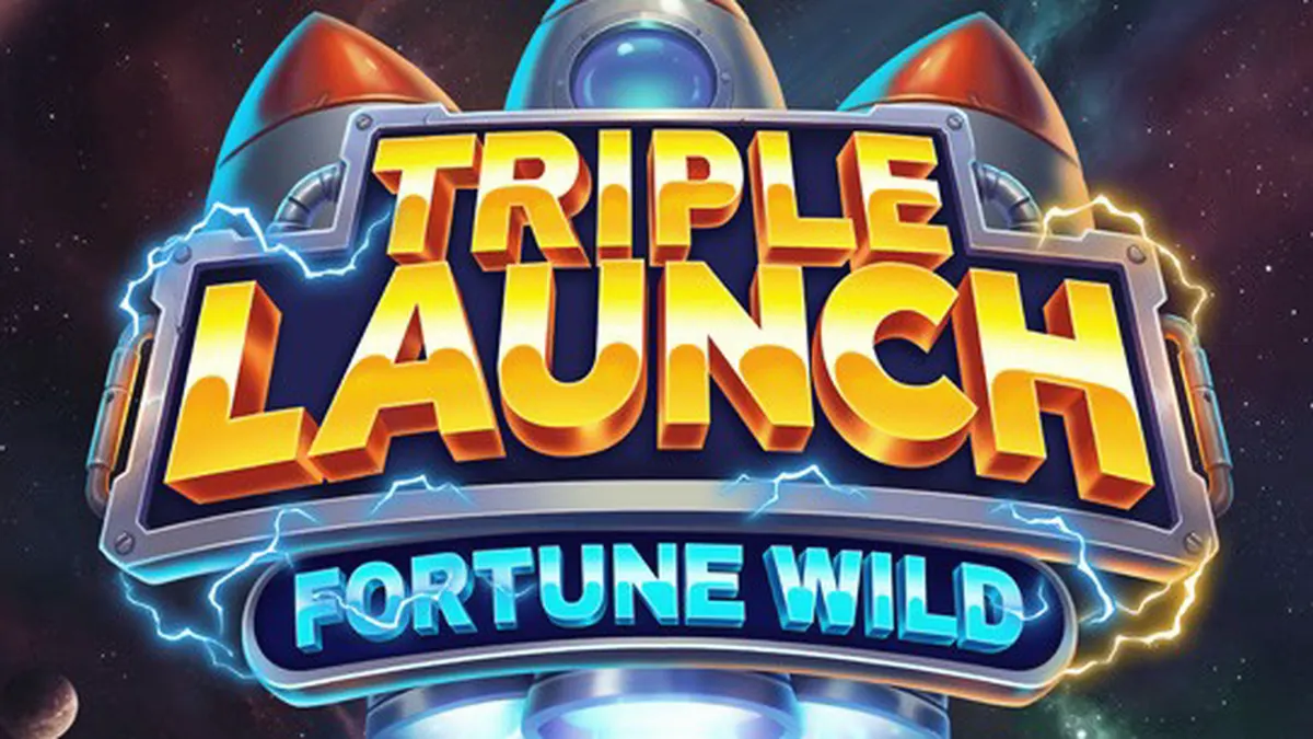 Tampilan visual slot Triple Launch Fortune Wild dengan elemen futuristik
