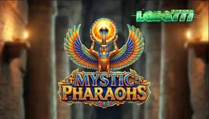 Tampilan visual slot Mystic Pharaohs dengan tema Mesir Kuno