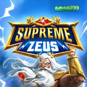 Tampilan antarmuka slot Supreme Zeus di layar ponsel pintar